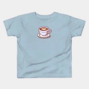 Coffee Time Cartoon Illustration Kids T-Shirt